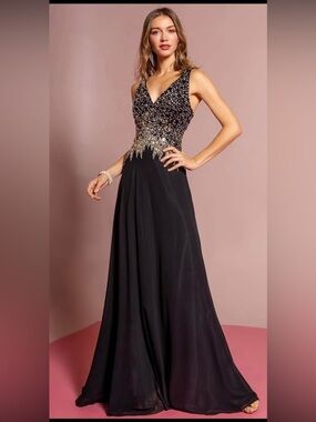 GLS Collective | Dresses | Vneck Sleeveless Sequin Prom Dress Gsgl113 |  Poshmark